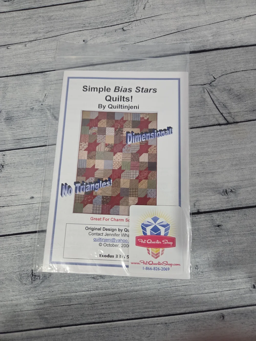 Quiltinjeni Quilting Pattern Simple Bias Stars